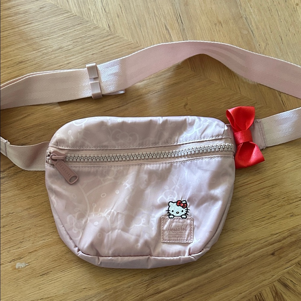 Herschel x Hello Kitty Light Pink Fanny Pack with Red Bow
